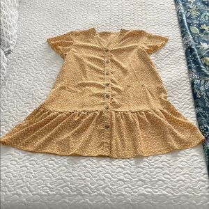 Yellow Button-Down Dress